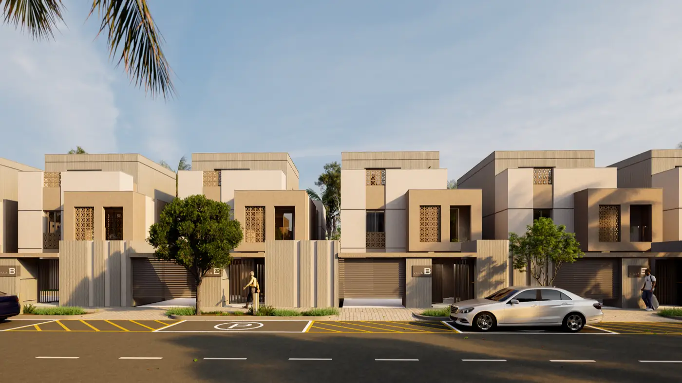 Villa B — Sokak · geniş açı